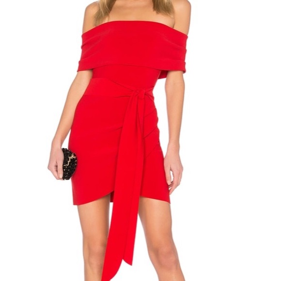 bec and bridge red dress